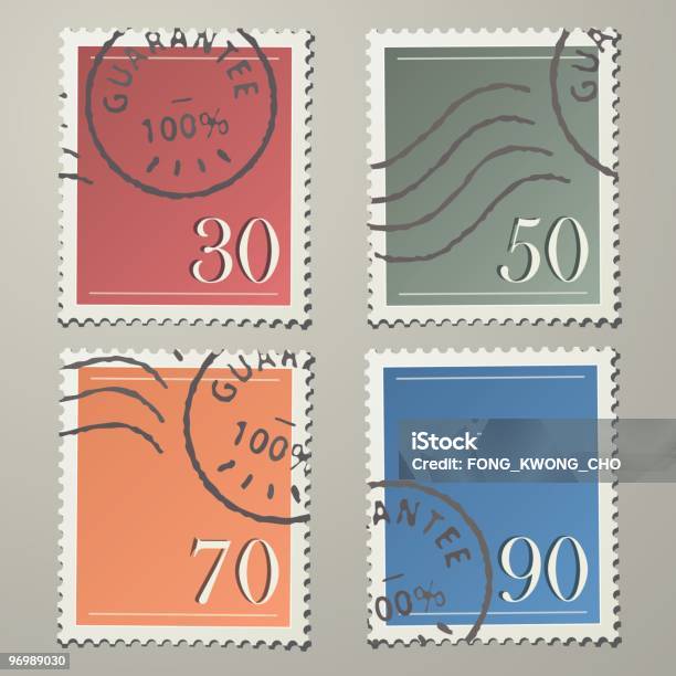 Vetores de Realista Selos e mais imagens de Mais de 80 Anos - Mais de 80 Anos, Selo Postal, 70 anos