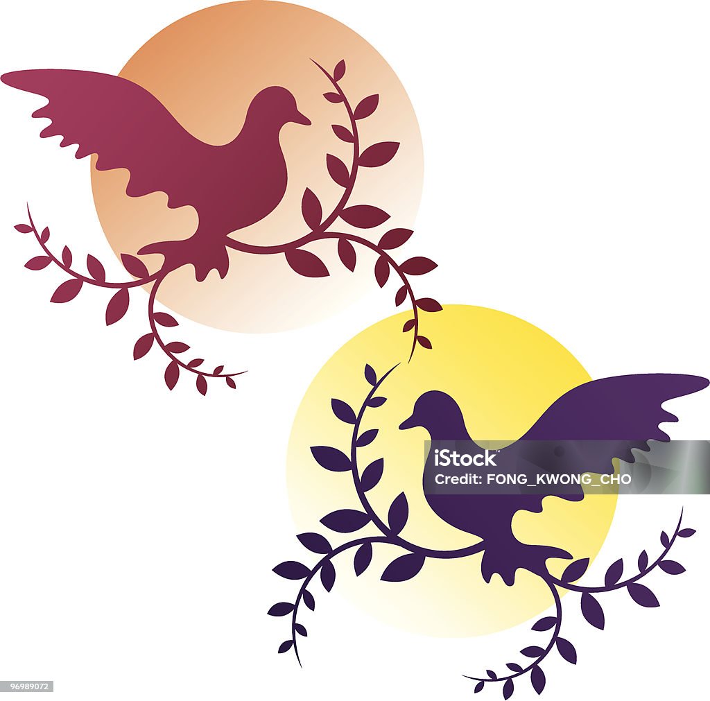 Dove lua - Vetor de Amarelo royalty-free