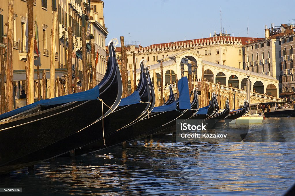 Ponte de Rialto e Canale Grande em Veneza - Royalty-free Antigo Foto de stock