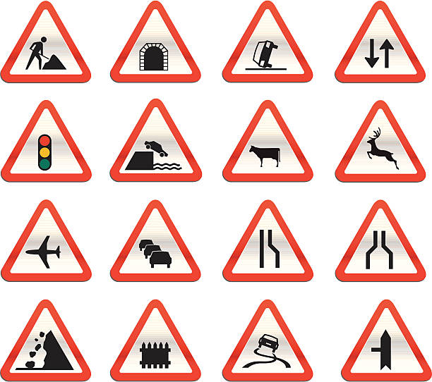 光沢のある警告標識、ベクトル - moose crossing sign点のイラスト素材／クリップアート素材／マンガ素材／アイコン素材