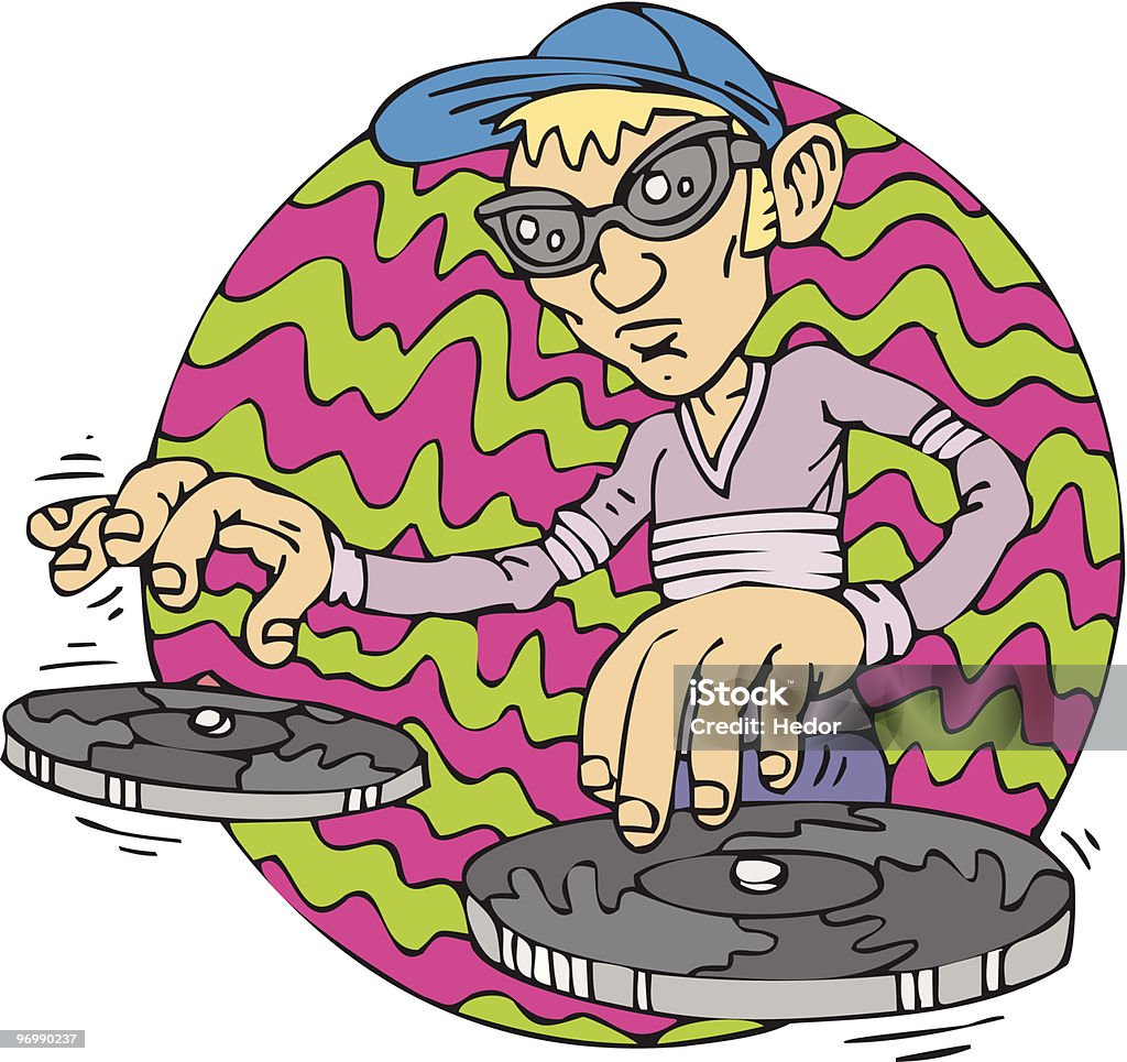 Ilustración vectorial de disco jockey - arte vectorial de Abstracto libre de derechos