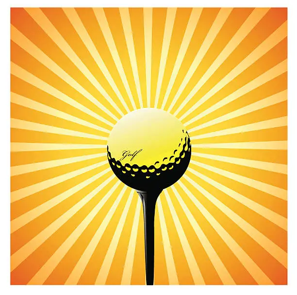 Vector illustration of golf