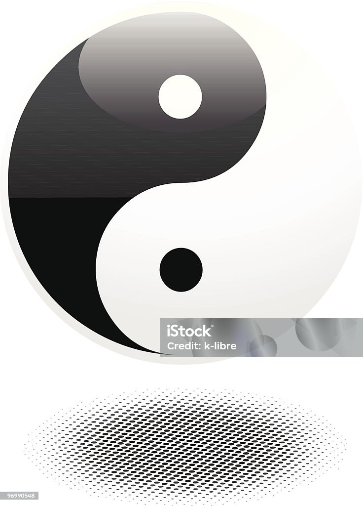 symbol yin i yang - Grafika wektorowa royalty-free (Azja Wschodnia)