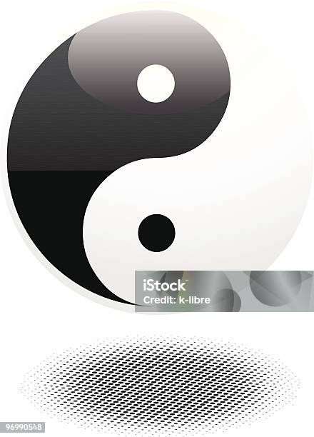 Symbol Yin I Yang - Stockowe grafiki wektorowe i więcej obrazów Azja Wschodnia - Azja Wschodnia, Czarny kolor, Duchowość