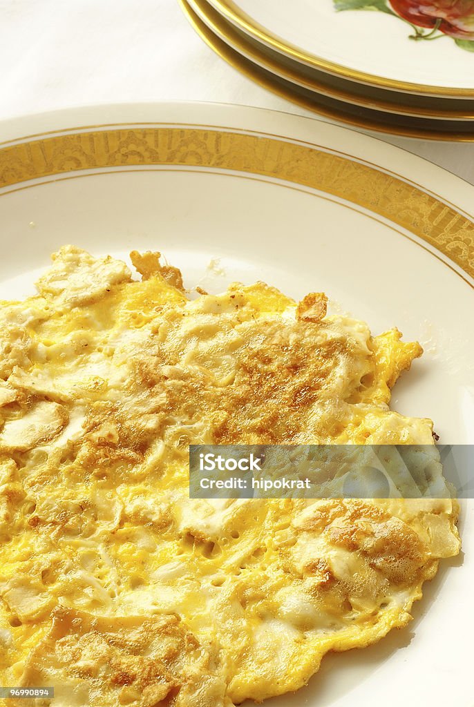 Fritto matzo ("matzo brei")-omelette stile - Foto stock royalty-free di Cibo