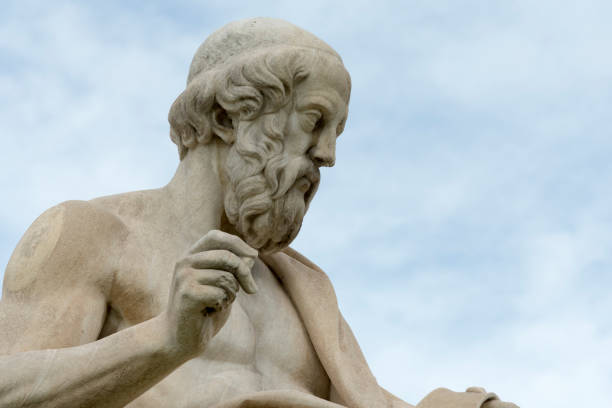 istock classic statue of Plato from side close up 969923908