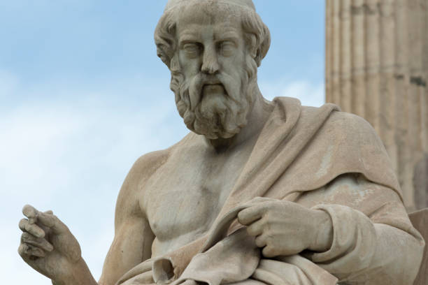 istock classic statue of Plato from front close up 969926930