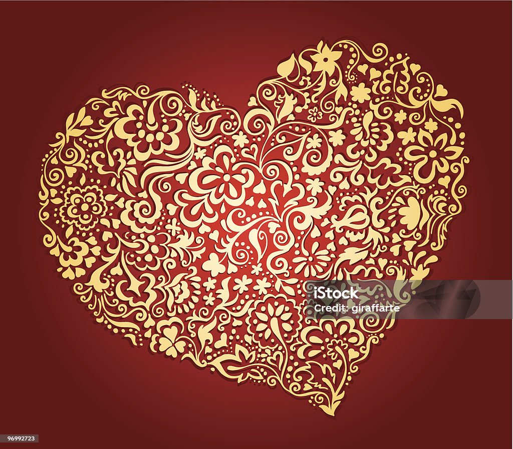 Saint Valentin coeur - clipart vectoriel de Amour libre de droits