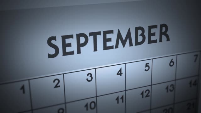 Dark Ominous Calendar Page animation - September