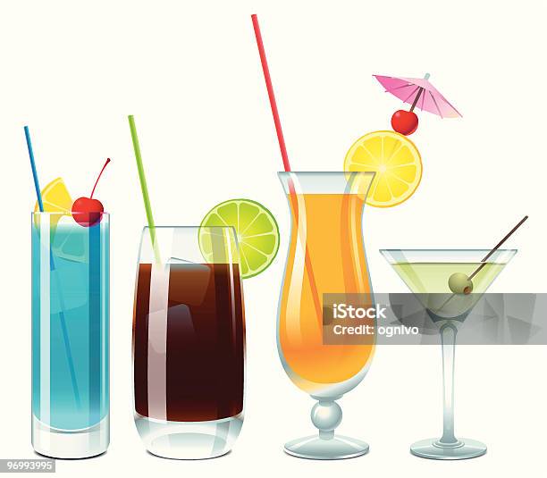 Alkoholische Getränke Für Party Stock Vektor Art und mehr Bilder von Hurrikan - Hurrikan, Trinkglas, Cocktail