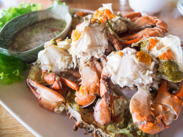 istock Steamed Crab with Thai spicy seafood 969940250