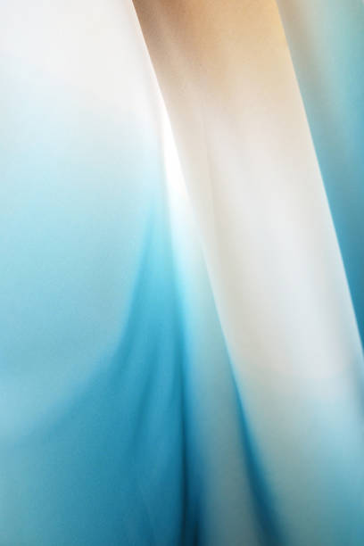 istock Graduated silk from blue to white and brown 96994073