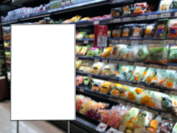 istock Blank billboard in a supermarket copy space for text message 969949102