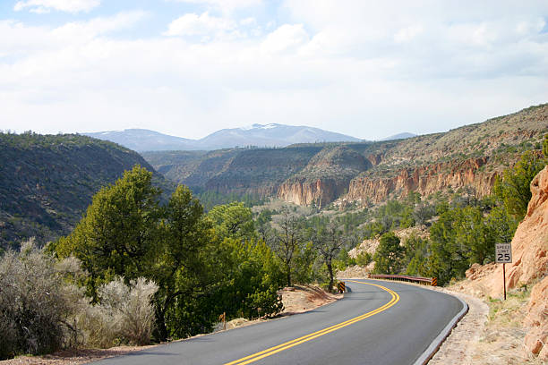 istock Road into frijoles canyon 96996019