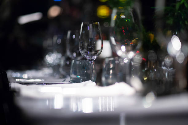 Luxury Table setting for party, Christmas, holidays and weddings.