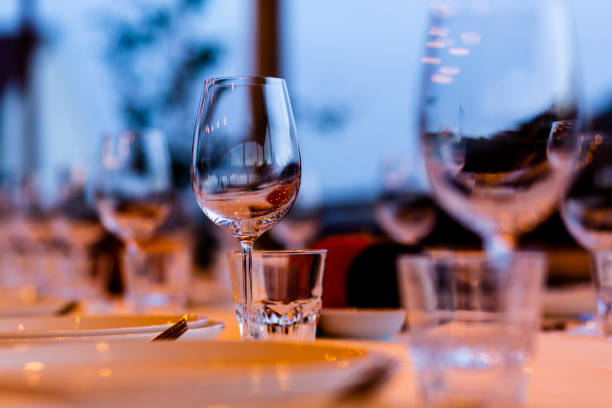 Luxury Table setting for party, Christmas, holidays and weddings.