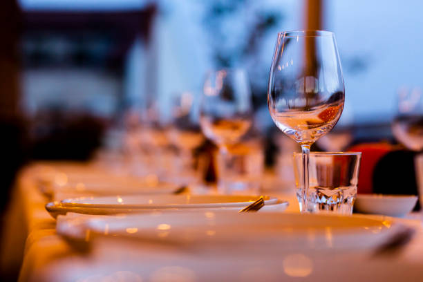 istock Luxury Table setting for party, Christmas, holidays and weddings. 969978632