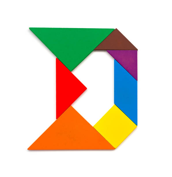 istock tangram shaped like a letter D on white background 969984768