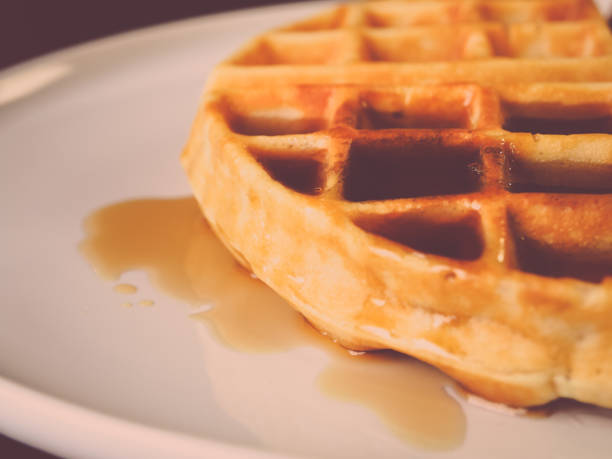 istock Fresh waffle with sweet syrup 969994396