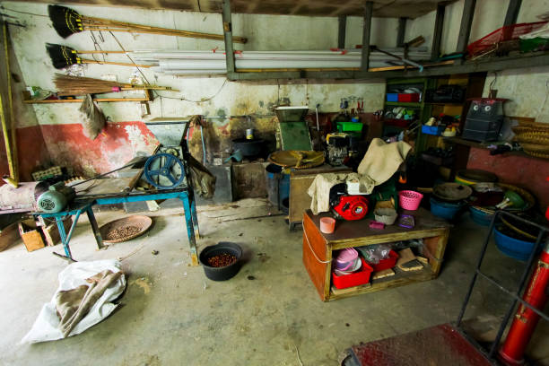 istock Traditional Coffee Factory to Process Coffee Beans 970003858