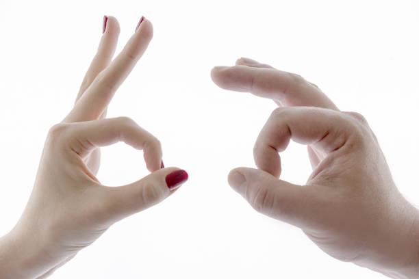 istock two hands show OK, fuck, Fig, good, bad 970006832