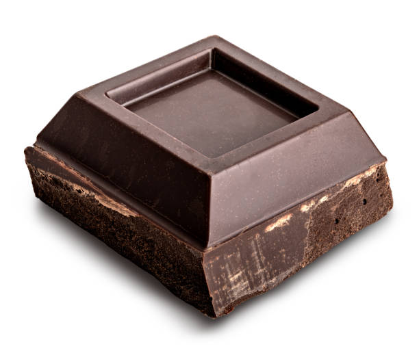 istock Dark chocolate isolated with shadow on white background. Clipping path 970007312