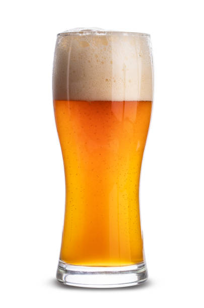 istock Cold beer in a glass isolated on white background. Clipping path 970007338