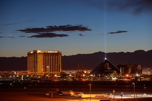Las Vegas, Nevada - May 27, 2018 : Las Vegas skyline at night