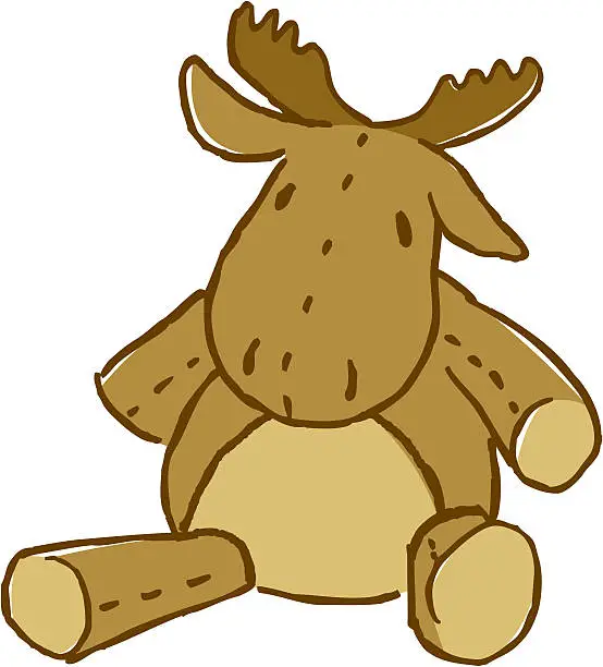 Vector illustration of Stuffed Moose