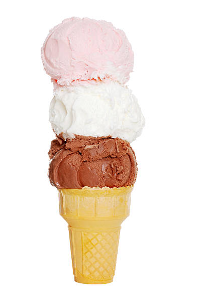 istock three scoops of ice cream in cone 97002460