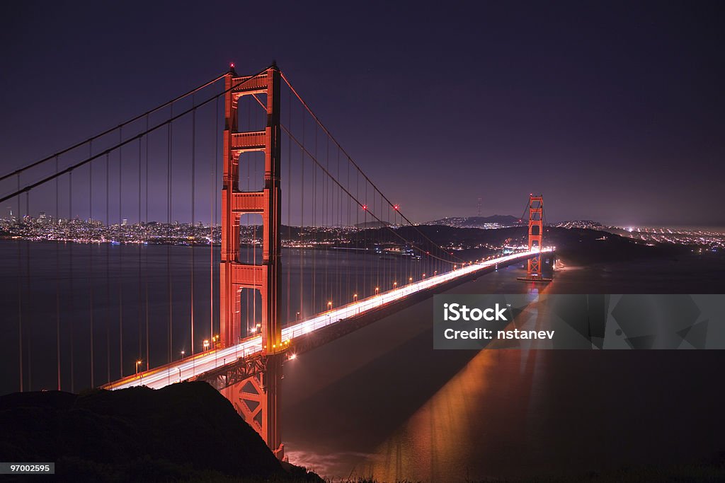 Golden Gate Bridge  Black Color Stock Photo