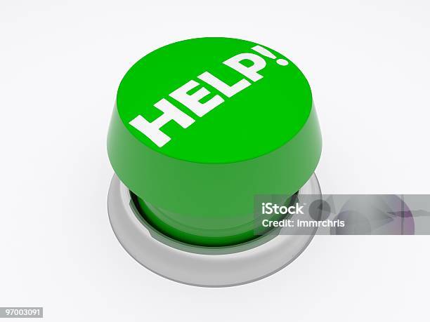 Help Button Stock Photo - Download Image Now - Assistance, Color Image, Cut Out