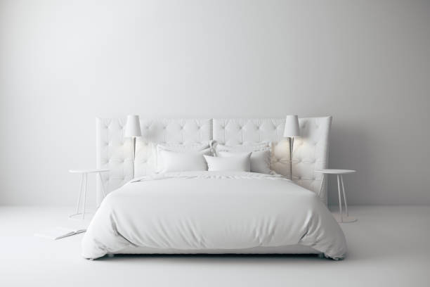 istock 3d render of beautiful bedroom, industrial style 970037376
