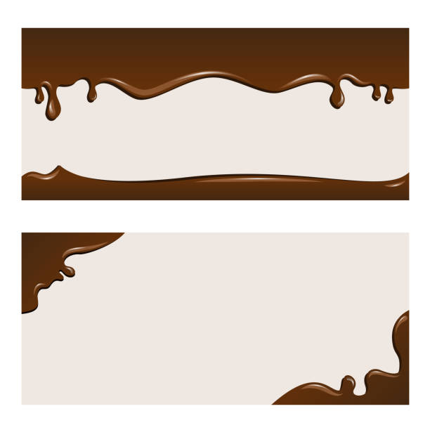 Chocolate background Two patterns of chocolate background. chocolate stock illustrations