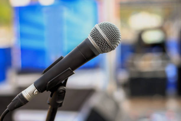 istock Microphone, Singer, Popular Music Concert, Audience, Speech 970050856
