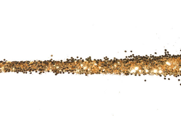 istock Textured background with golden glitter sparkle on white 970081880