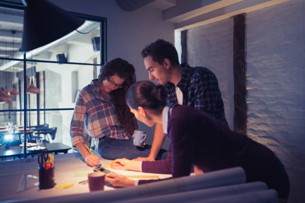 istock Female Leaders. Group of young architects working together in architecture studio 970086300