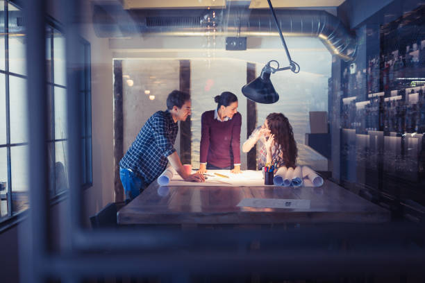 istock Female Leaders. Group of young architects working together in architecture studio 970086324