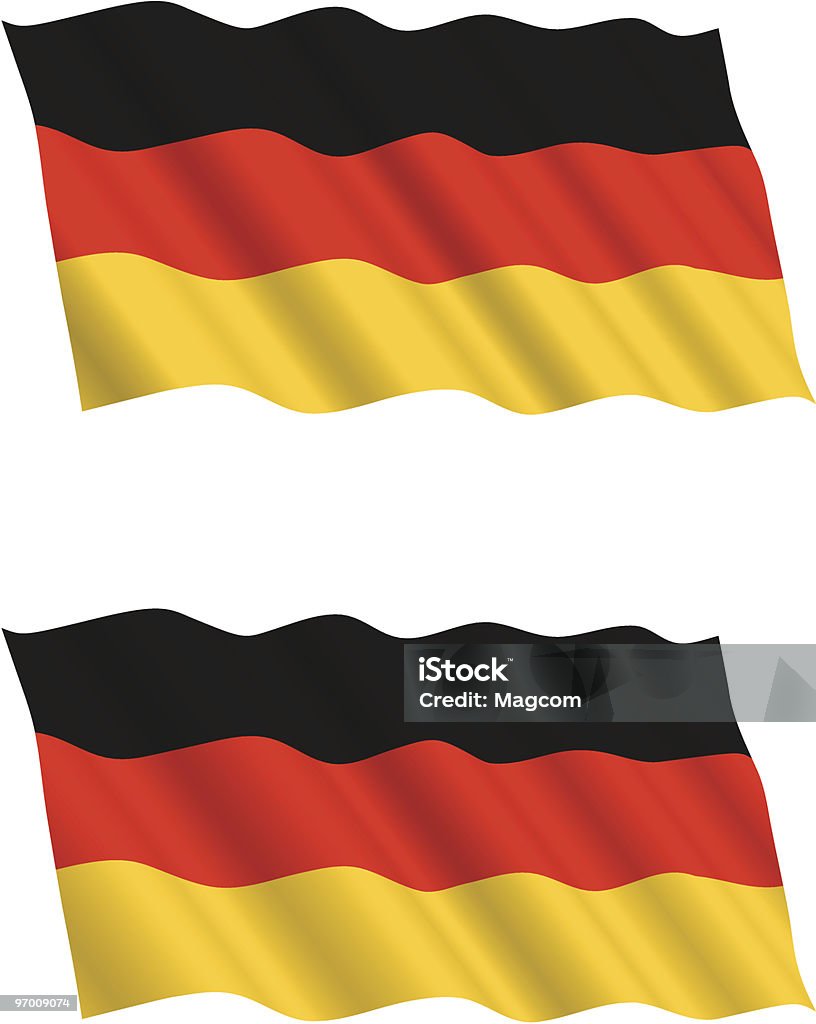 Drapeau allemand volant dans le vent 2 - clipart vectoriel de Allemagne libre de droits