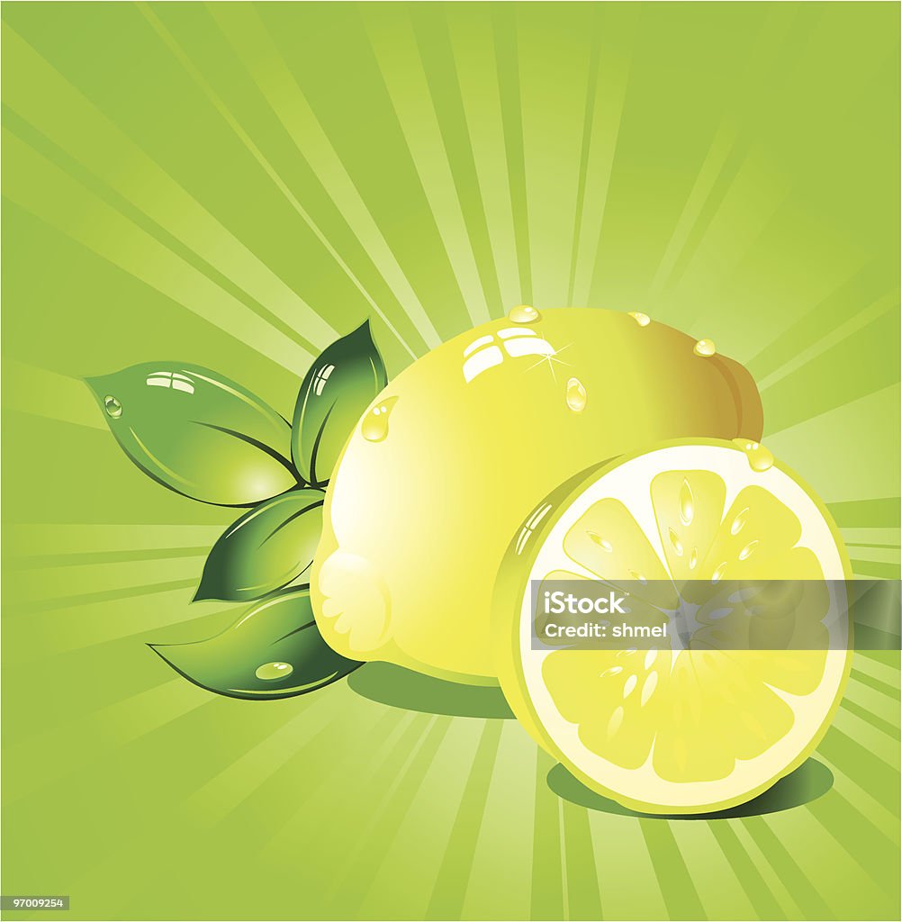 Limón fruta cítrica. Vector. - arte vectorial de Agricultura libre de derechos