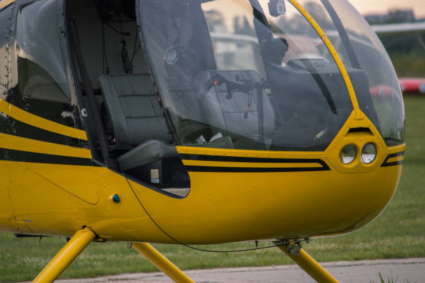 istock helicopter fly near the forest 970095302