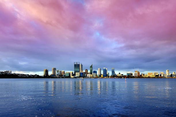 istock Perth Skyline at Sunset, Western Australia 970105158