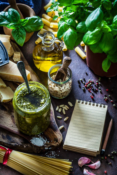 istock Homemade pesto sauce recipe 970106372