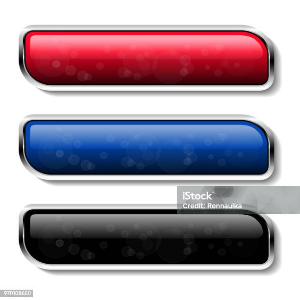 Analysis Button Rectangular Vector Color Rectangle Buttons Stock Illustration - Download Image Now ...