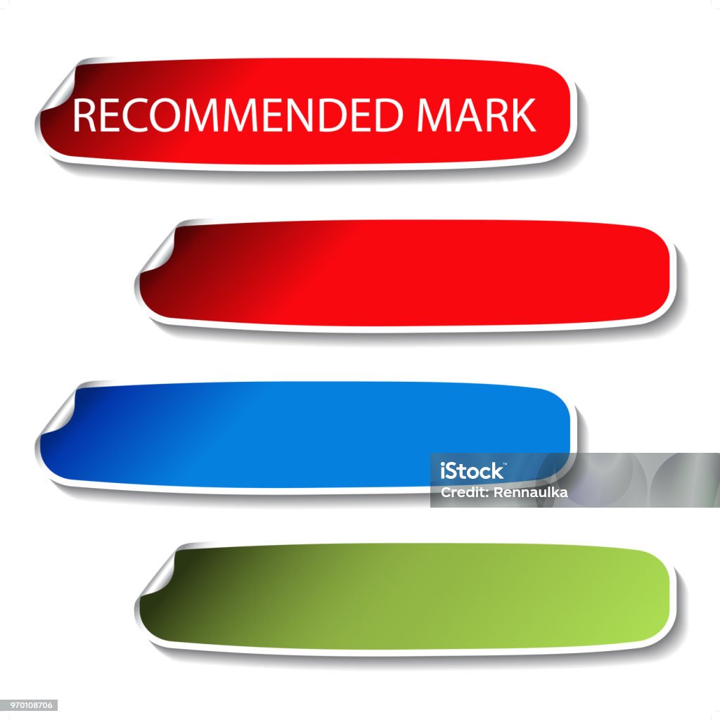 Vector Rectangle Stickers Buttons Labels Stock Illustration - Download ...