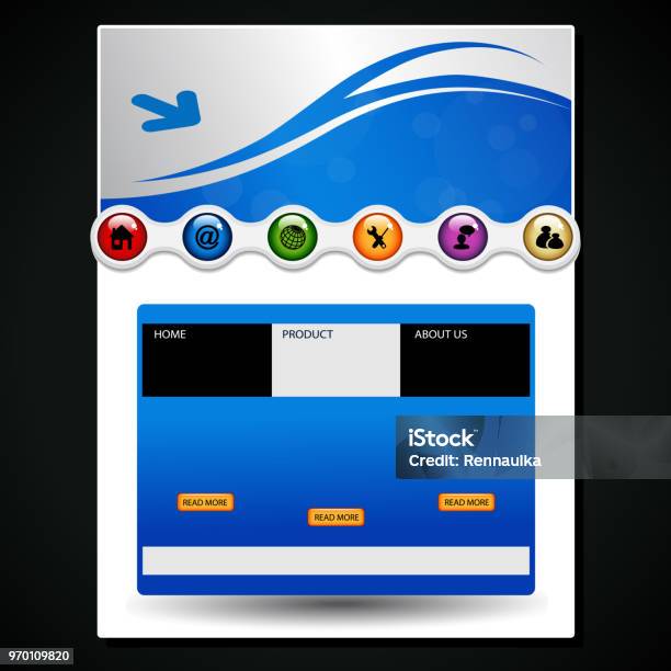 Option Menu Vector Vector Web Navigation Template Menu Options Buttons Stock Illustration ...