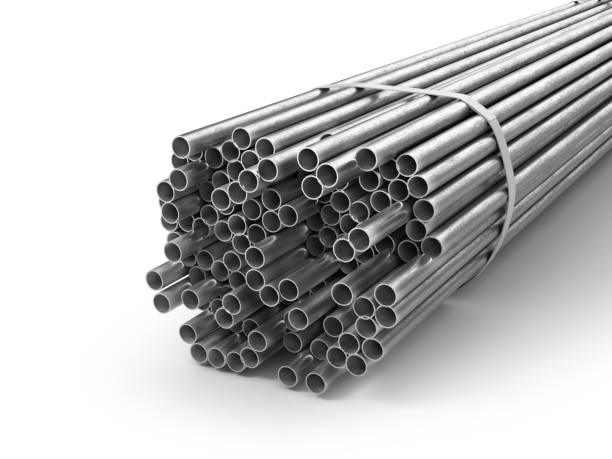 istock Different metal products. Profiles and tubes. 3d illustration 970113250