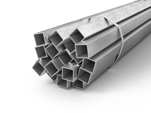 istock Different metal products. Profiles and tubes. 3d illustration 970113610