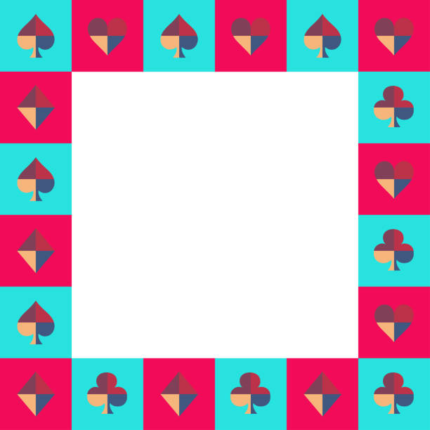 istock Card Suit Chess Board Blue Sky and Pink Border 970113994