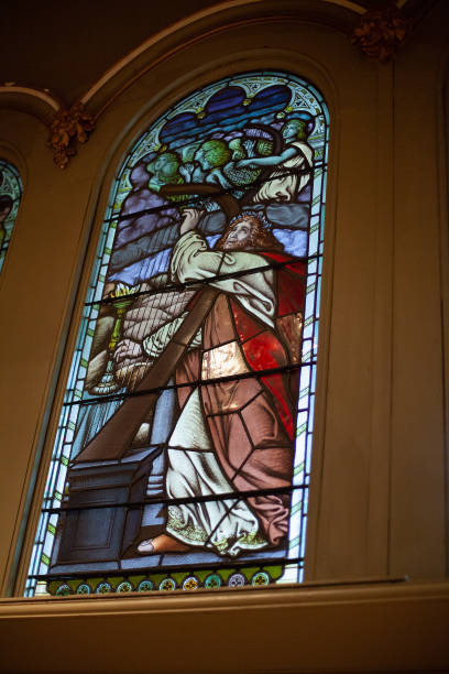 istock Stained glass church windows 970114914